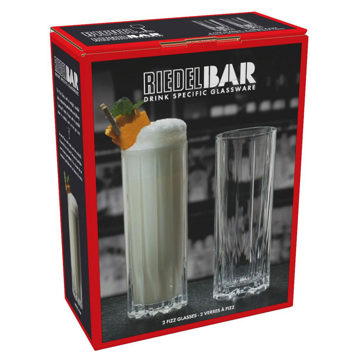 COCKTAILGLAS Drink Specific Glassware Fizz, 2er Set, Hochwertiges Glas, 265 ml - Transparent, Glas (0.27L) - Riedel