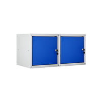 SCHLIESSFACHWÜRFEL Cubic 2er-Set 35x35x35 cm Grau-Blau - Blaugrau, Metall (70/35/35cm) - PROREGAL