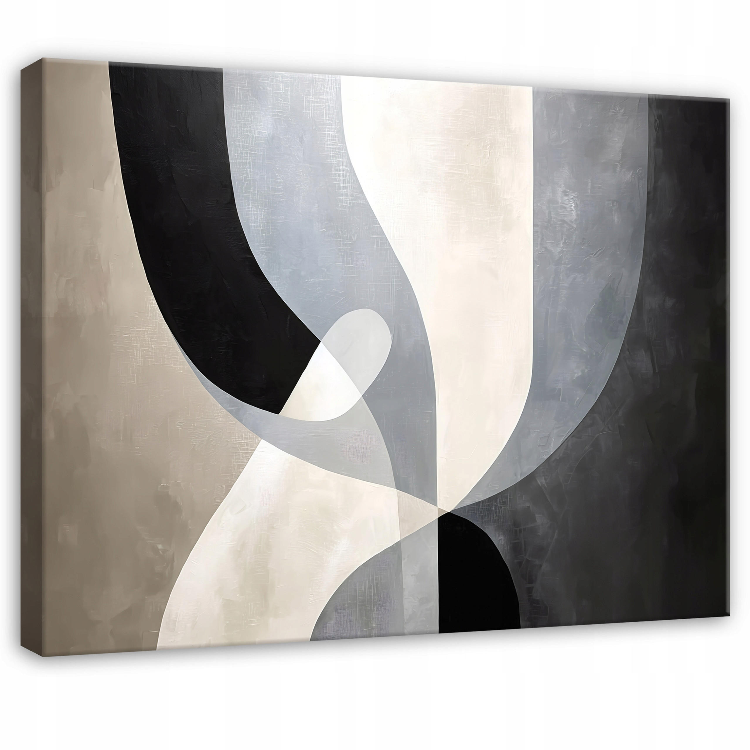 LEINWANDBILD Abstrakt Dachboden Schwarz 100x70 cm - Multicolor, Holzwerkstoff (100/70cm) - Wallarena