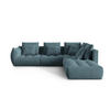 ECKSOFA modular rechts Bloom aus Samt pastellblau 4 Sitzplätze - Pastellblau, Textil (310/316cm) - Micadoni
