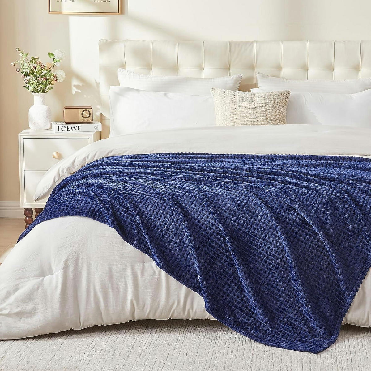 KUSCHELDECKE 150 x 200 cm Marineblau - Dunkelblau, Textil (150/200cm)