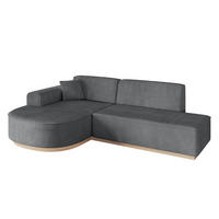 ECKSOFA Ottomane Links ARRIO-L1 - 243x171x83 cm Dunkelgrau - Dunkelgrau, Holzwerkstoff/Textil (243/171cm) - ALTDECOR