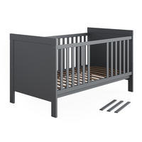 BABYBETT Ajaton Grau 144.4 x 83 cm - Grau, Holzwerkstoff (70/140cm) - VitaliSpa