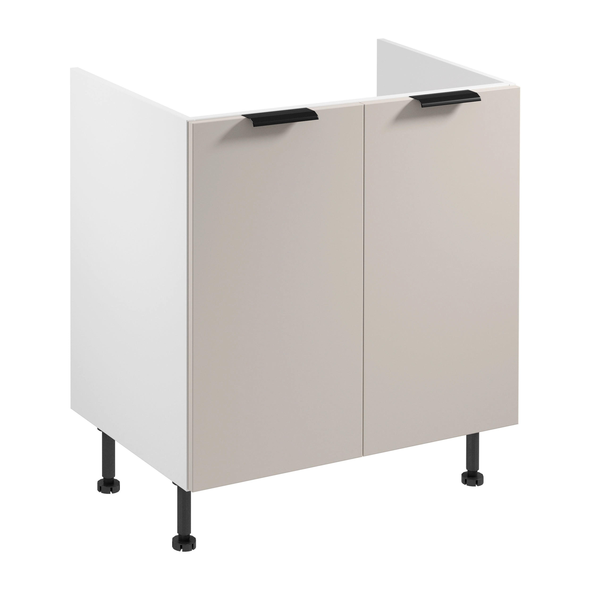 SPÜLENUNTERSCHRANK D80Z – Sorento Weiß Beige – Weiß / Beige - Beige/Weiß, Holzwerkstoff (80/87/52cm) - ROYAL24_MARKT
