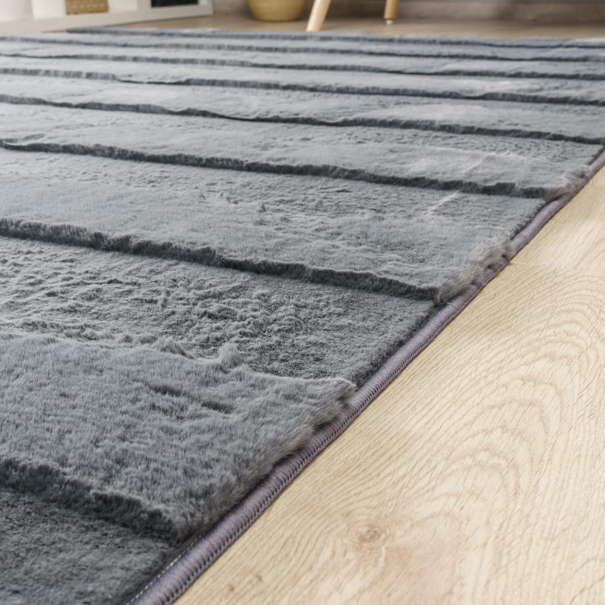 HOCHFLORTEPPICH Boho Anthrazit 160 x 220 cm - Anthrazit, Kunststoff (160/220cm) - TT Home