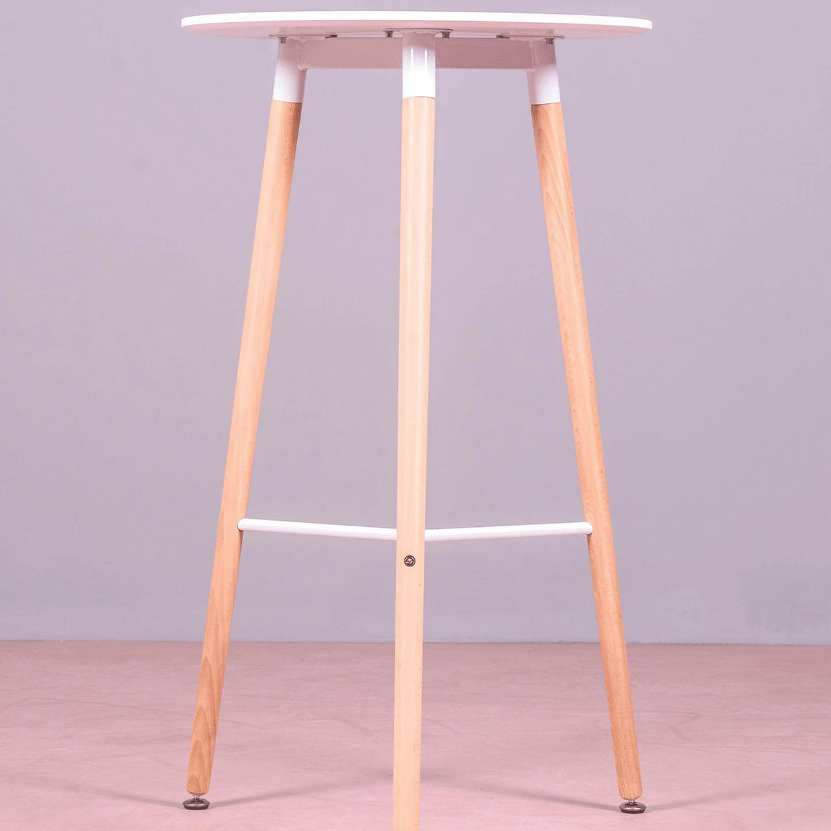 HOCHTISCH STIL Rund Weiß 60/60/105 cm - Weiß, Holz (60/105/60cm) - Nest Dream