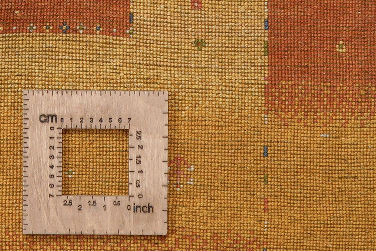 GABBEH-TEPPICH handgeknüpft Rizbaf Orange 202/149 cm Schurwolle - Orange, Textil (149/202cm) - Looma
