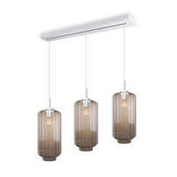 HÄNGELEUCHTE Velo 3-flammig Klar Ø 18cm - Klar/Weiß, Glas (18/18/33cm) - s.luce