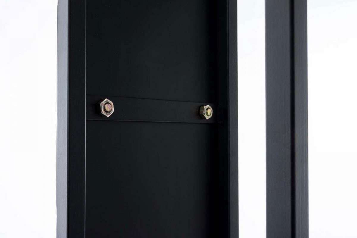 KAMINHOLZREGAL 25/25/80 cm Metall schwarz-matt - Schwarz, Metall (25/80/25cm) - CLP