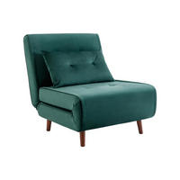 SESSEL mit Schlaffunktion - Samt - Tannengrün - URIBIA - Grün, Textil (91/81/77.5cm) - Vente-Unique