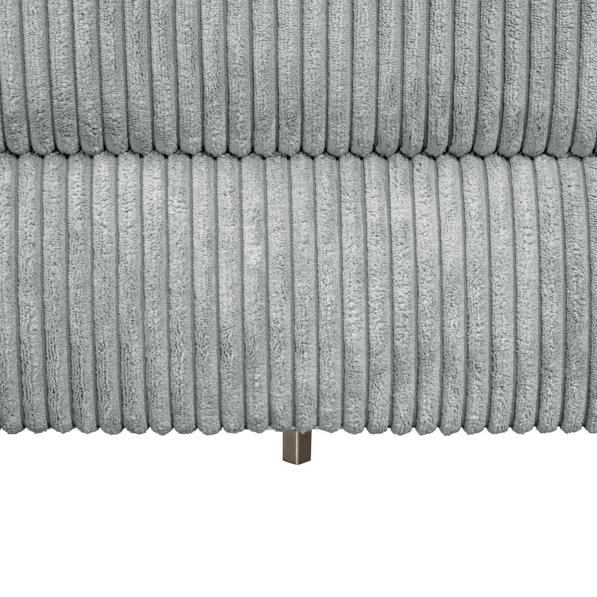 FUNKTIONSSOFA mit Hocker Kattie Cordstoff silber - Silberfarben, Kunststoff (144/230cm) - 58aufmkessel