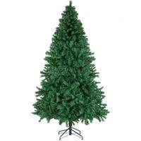 WEIHNACHTSBAUM Dasher,pulverbeschichteter Metallständer mit Kunststoffkappen ,grün - Grün, Kunststoff (210cm) - tectake