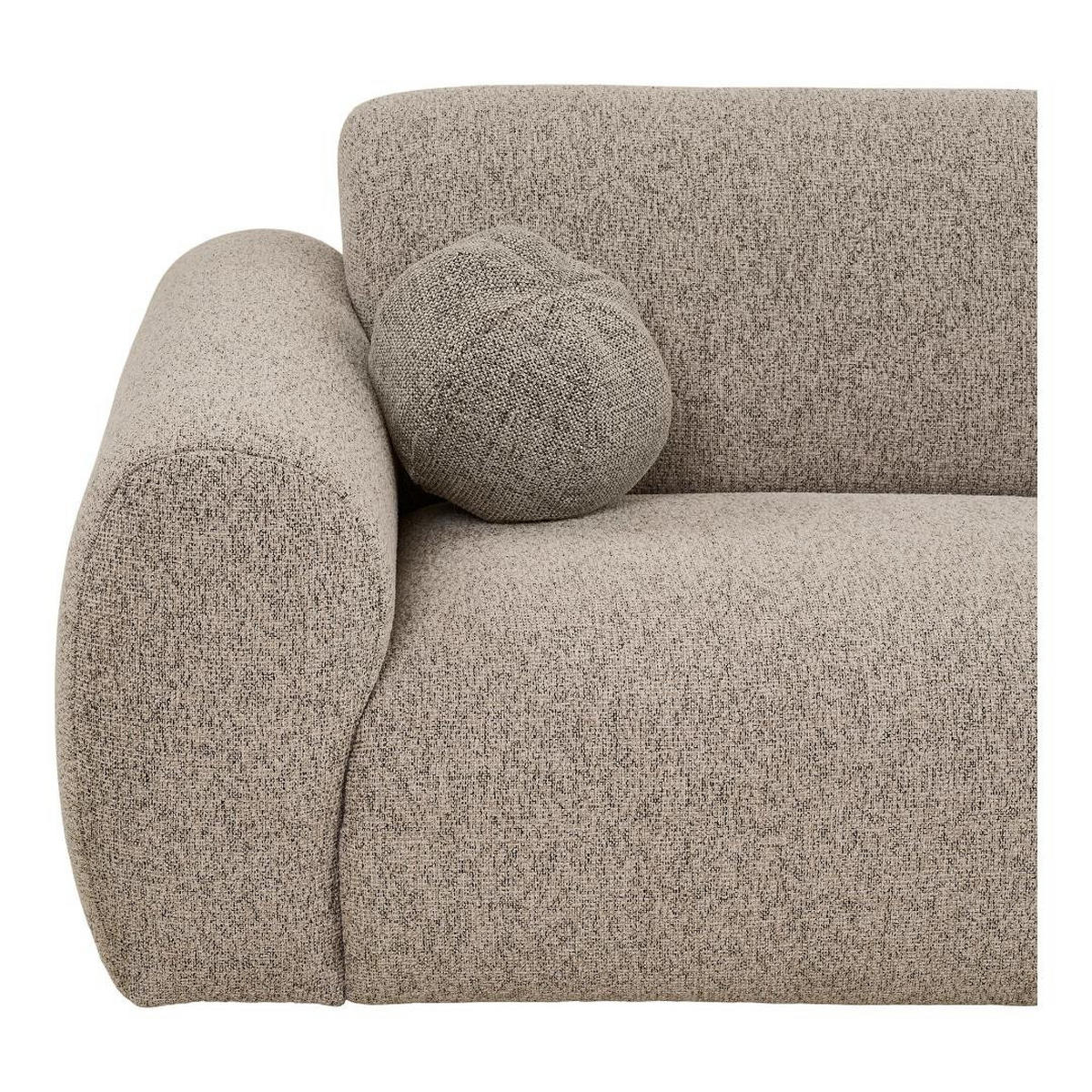 SOFA, Astrid, Stühle Grau, Polyester, 177 x 300 x 75 cm - Grau, Textil (177/300cm) - ebuy24