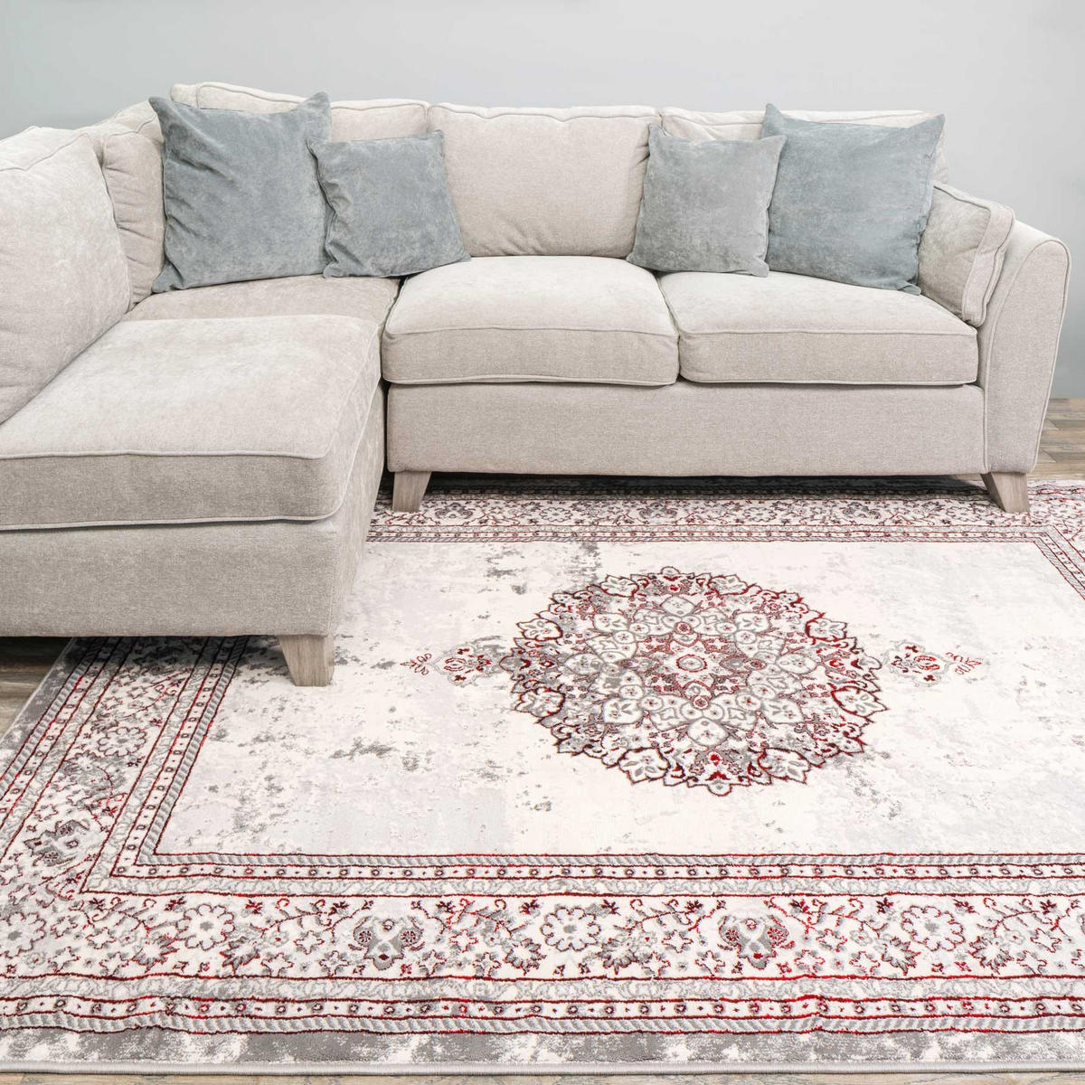 WEBTEPPICH Victoria Rot - Rot, Textil (160/230cm) - Kukoon Rugs