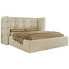 POLSTERBETT FLONELLE CLASSIC 160/200 - Creme Velvet - Schaum-Matratze - Creme, Textil (160/200cm) - MKS