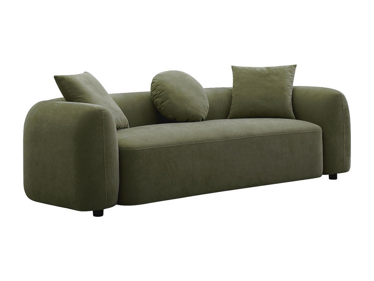 SOFA - 3 Personen - stoff - grün Oxila - Grün, Kunststoff/Textil (229/65/97cm) - Vente-Unique