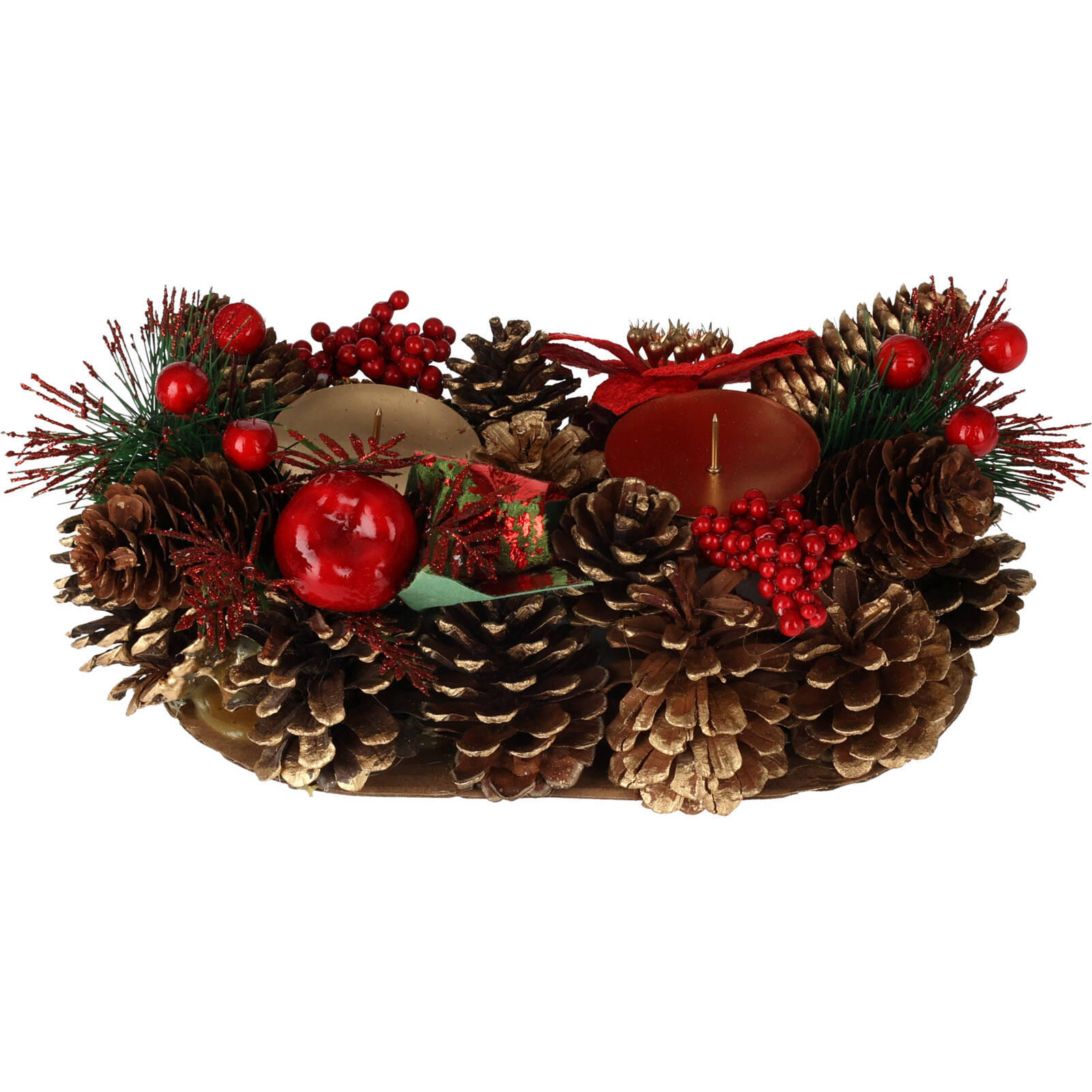 KERZENHALTER Zapfen - Braun, Kunststoff (26/8/16cm) - Home Styling Collection