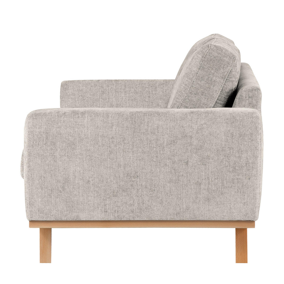 SESSEL - Buchefarben/Grau, Buchenholz/Textil (122/81/88cm) - home24