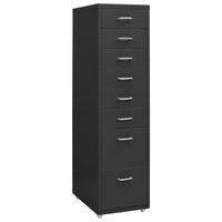 AKTENSCHRANK Mit Rollen Anthrazit 28/41/109 Cm Metall - Anthrazit, Metall (41/109/28cm) - vidaXL