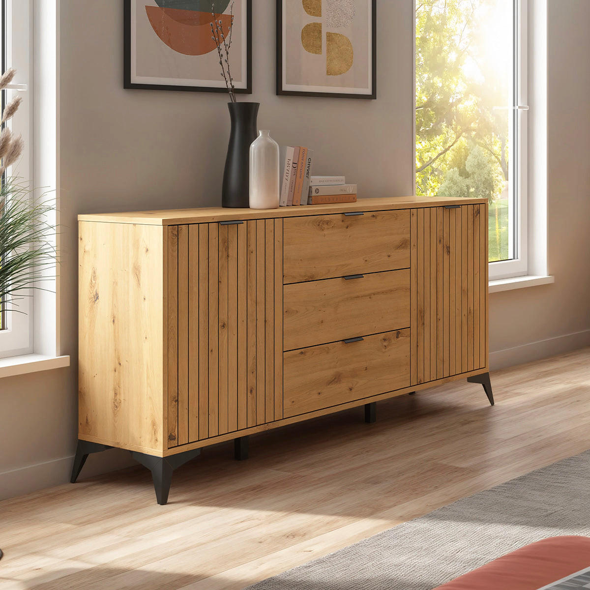 SIDEBOARD Mao Holz - Braun, Holzwerkstoff (150/83/41cm) - Petits-meubles