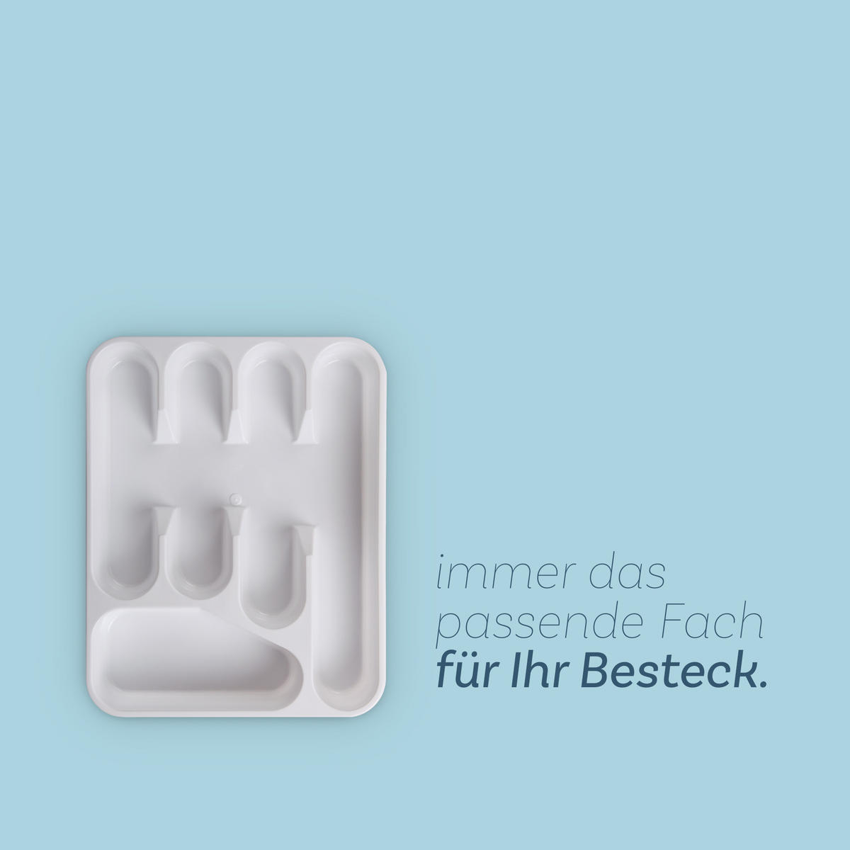 BESTECKKASTEN Weiß - Weiß, Kunststoff (33.5/4/26cm)