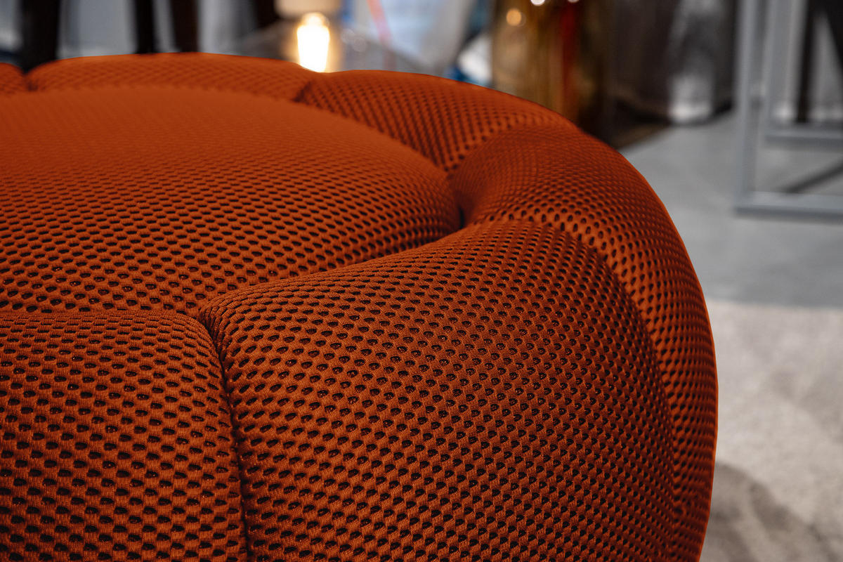 SESSEL UND POUF FIGO UND FAGO, dunkelorange - Dunkelorange, Holzwerkstoff/Textil (104/83/104cm) - Courtois Laville
