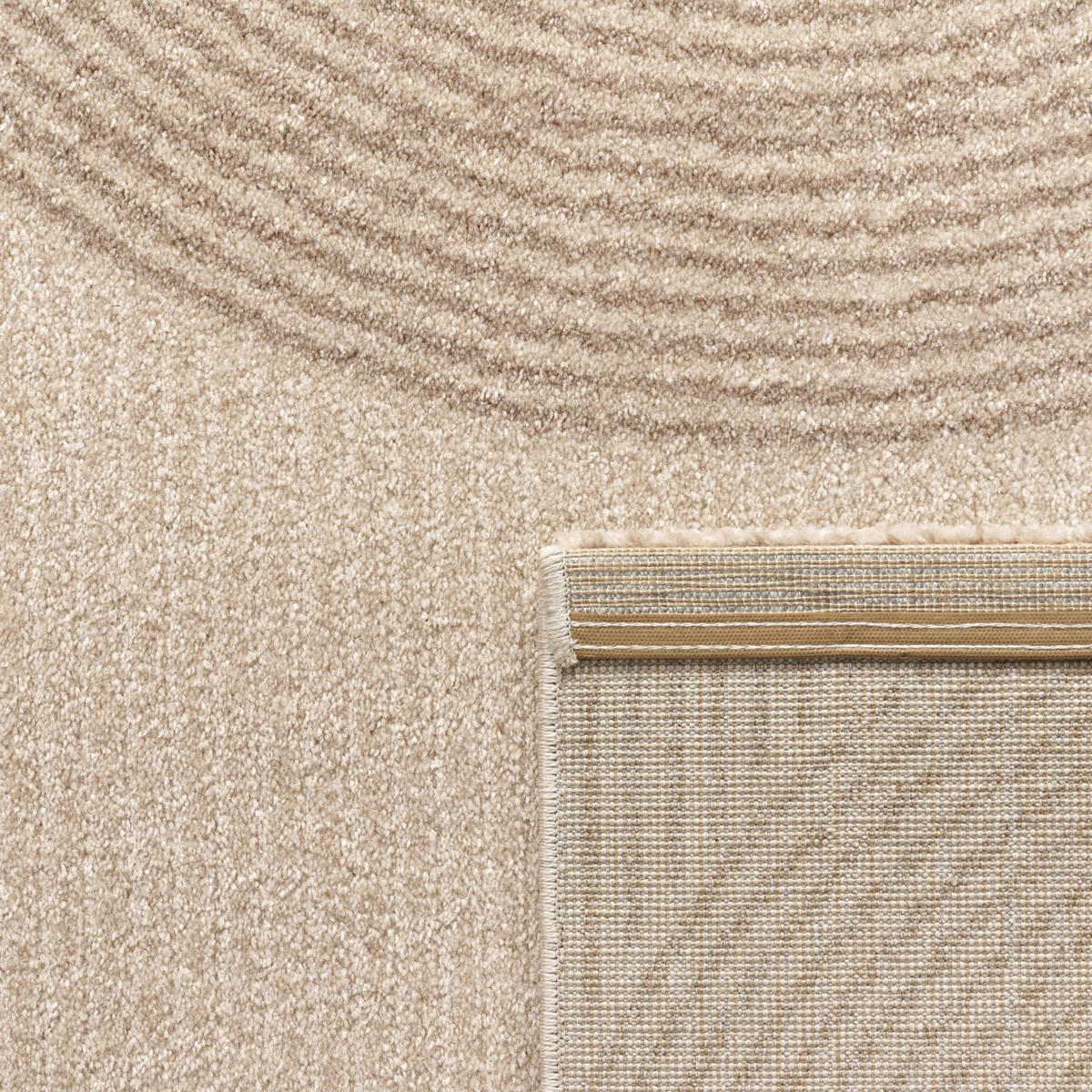 KURZFLORTEPPICH, geometrisch, Creme, 160 x 230 cm - Beige, Textil (230/160cm) - KADIMA DESIGN