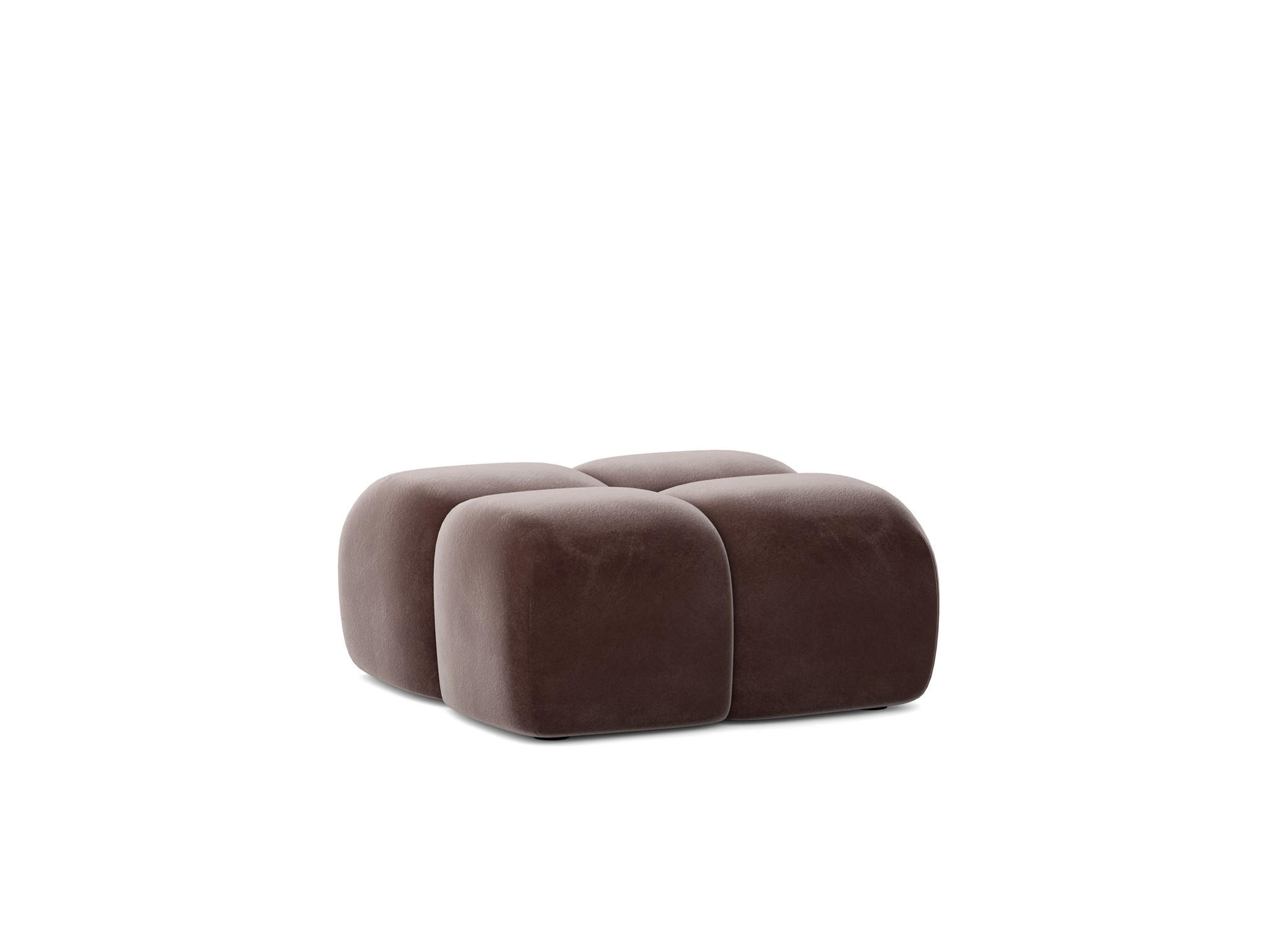POLSTERHOCKER Darcy - Braun, Holzwerkstoff/Textil (85/44/85cm) - Fun Möbel