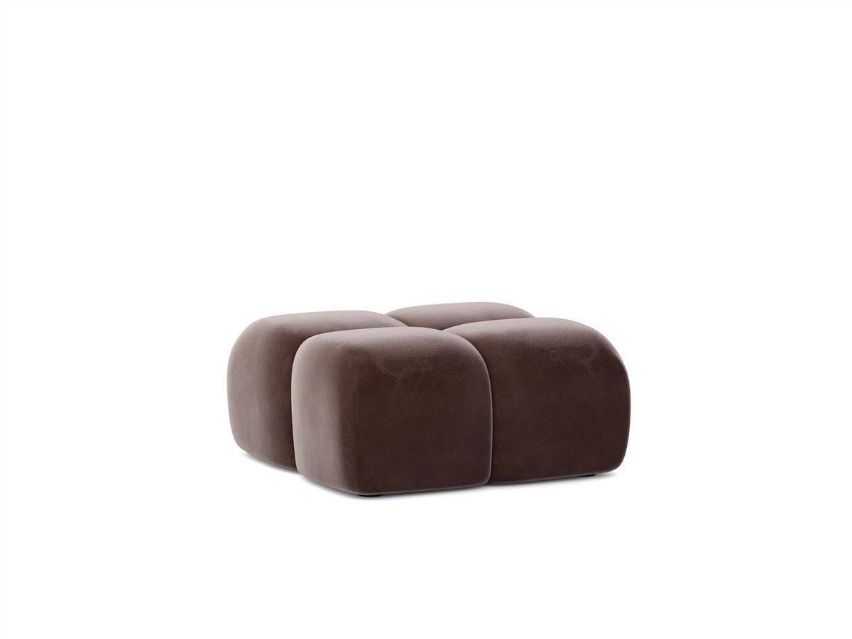 POLSTERHOCKER Darcy - Braun, Holzwerkstoff/Textil (85/44/85cm) - Fun Möbel