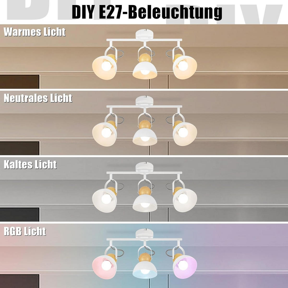DECKENSTRAHLER Lichtar 46/12/15 cm - Weiß, Metall (46/12/15cm) - ZMH