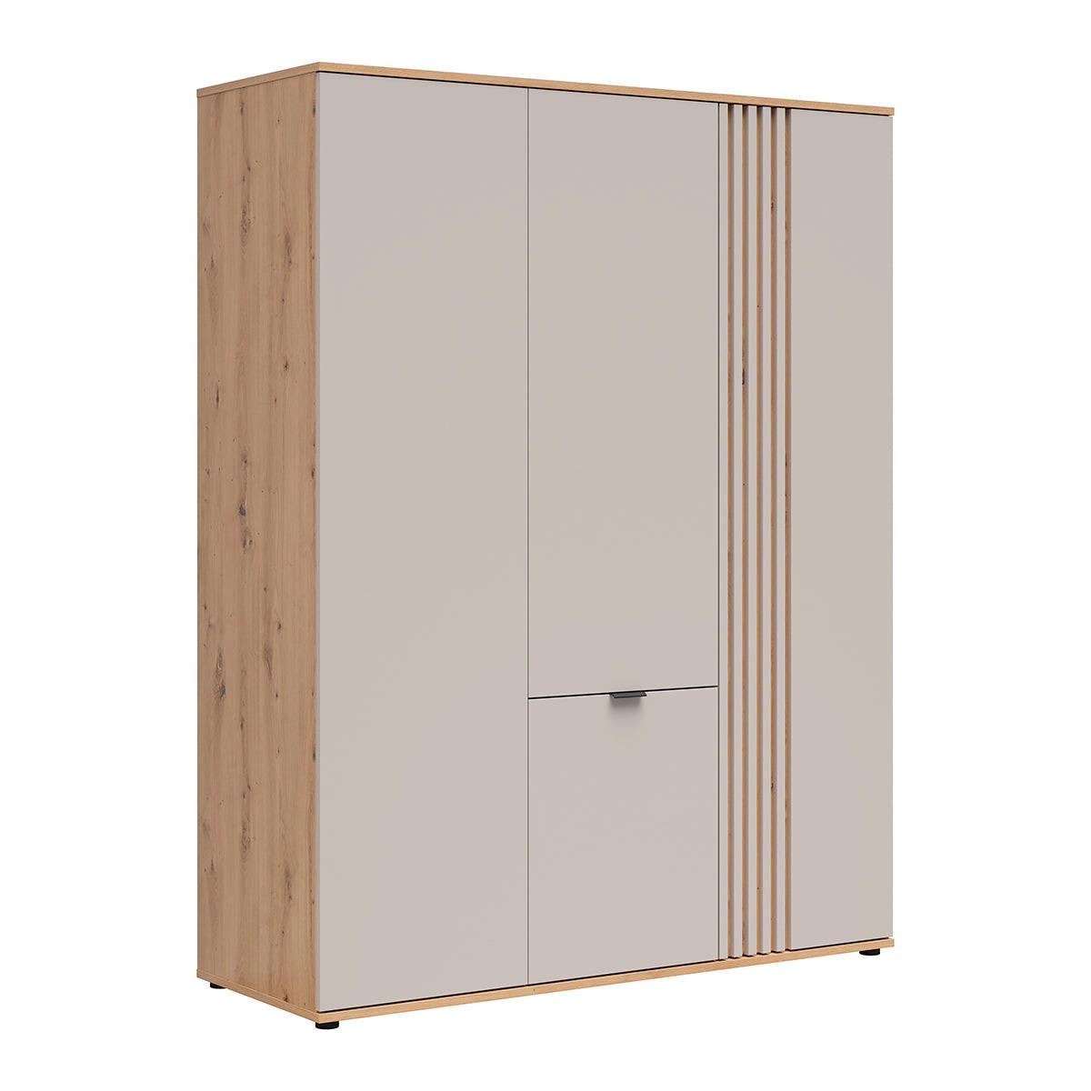 SCHRANK 4 Türen Ezra Kaschmir - Beige, Holzwerkstoff (150.5/195.5/56cm) - Petits-meubles