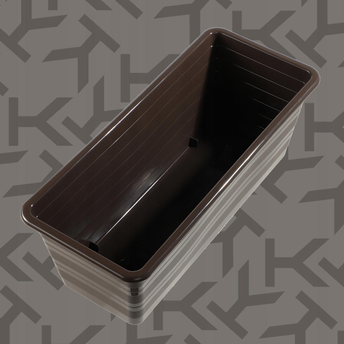 BALKONTOPF 40 cm, Braun - Braun, Kunststoff (17/40cm) - KADAX