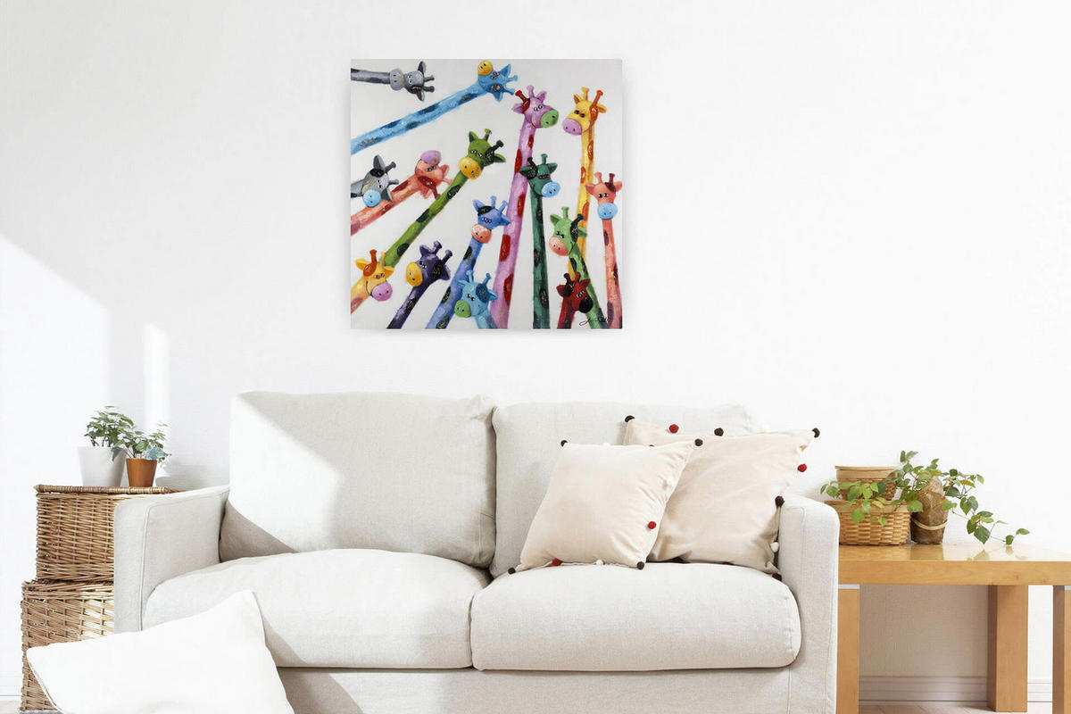 ACRYLBILD HANDGEMALT 80/80 cm - Multicolor, Holz/Textil (80/80cm) - KUNSTLOFT