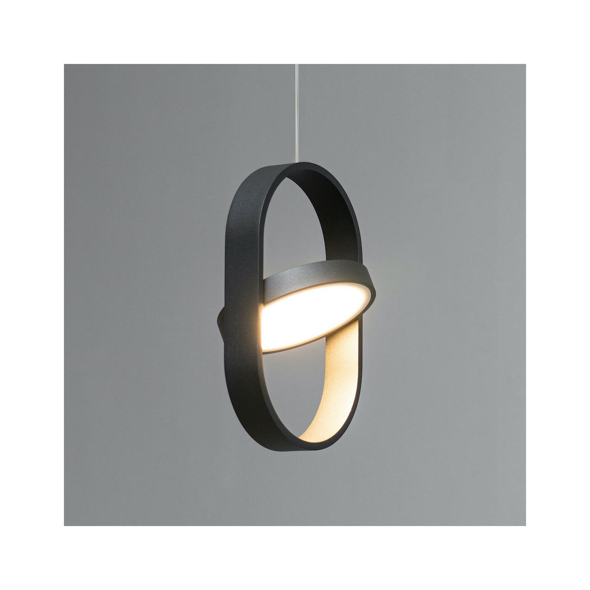 HÄNGELEUCHTE Elanzo, Schwarz, 21cm - Schwarz, Metall (21/13/21cm) - KOSILUM