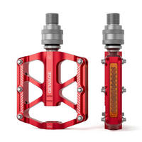 FAHRRADPEDAL Schnellwechsel Rot Aluminium 9/16 Zoll mit Reflektoren - Rot, Metall (7.4/1.5/8cm)