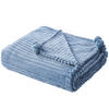 DECKE Hellblau Kaweri 150/200 cm - Hellblau, Textil (150/200cm) - Beliani