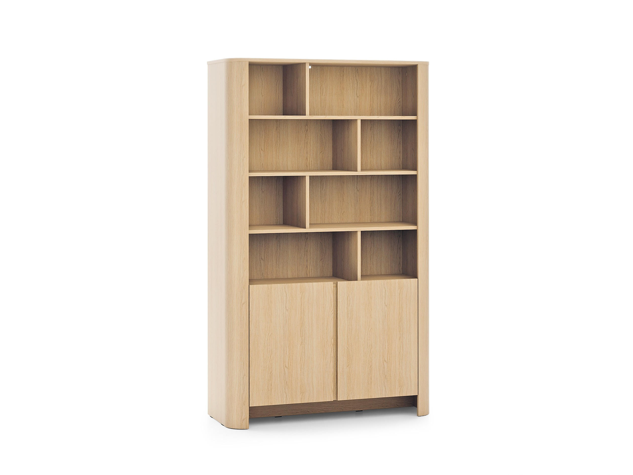 BÜCHERREGAL Fari Eiche Vincenza - Hellbraun/Schwarz, Holzwerkstoff (103/170/39cm) - Bettso