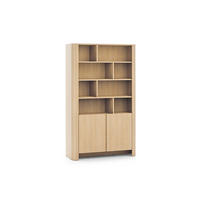 BÜCHERREGAL Fari Eiche Vincenza - Hellbraun/Schwarz, Holzwerkstoff (103/170/39cm) - Bettso