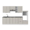KÜCHENZEILE Fame-Line GrauBeige/Weiß 280 cm, AP Anthrazit - Weiß/Grau, Holzwerkstoff (280/81.6/60cm) - Vicco