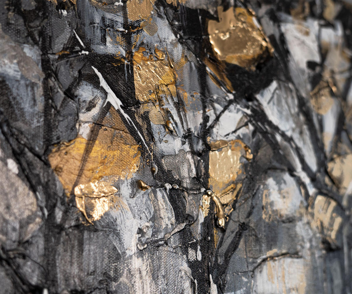 GEMÄLDE Zusammen gehen auf Keilrahmen 115x50 cm - Schwarz, Holz (115/50cm) - YS-art gallery