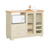 KÜCHENSCHRANK Beige - Beige, Glas/Holz (120/90/40cm) - SoBuy