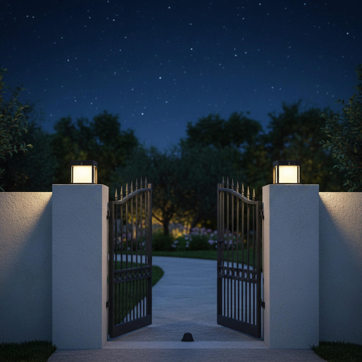 SOLARPOLLER-SENSORPFOSTEN PILARO H15CM - Schwarz, Metall (15/15/15cm) - Lumisky