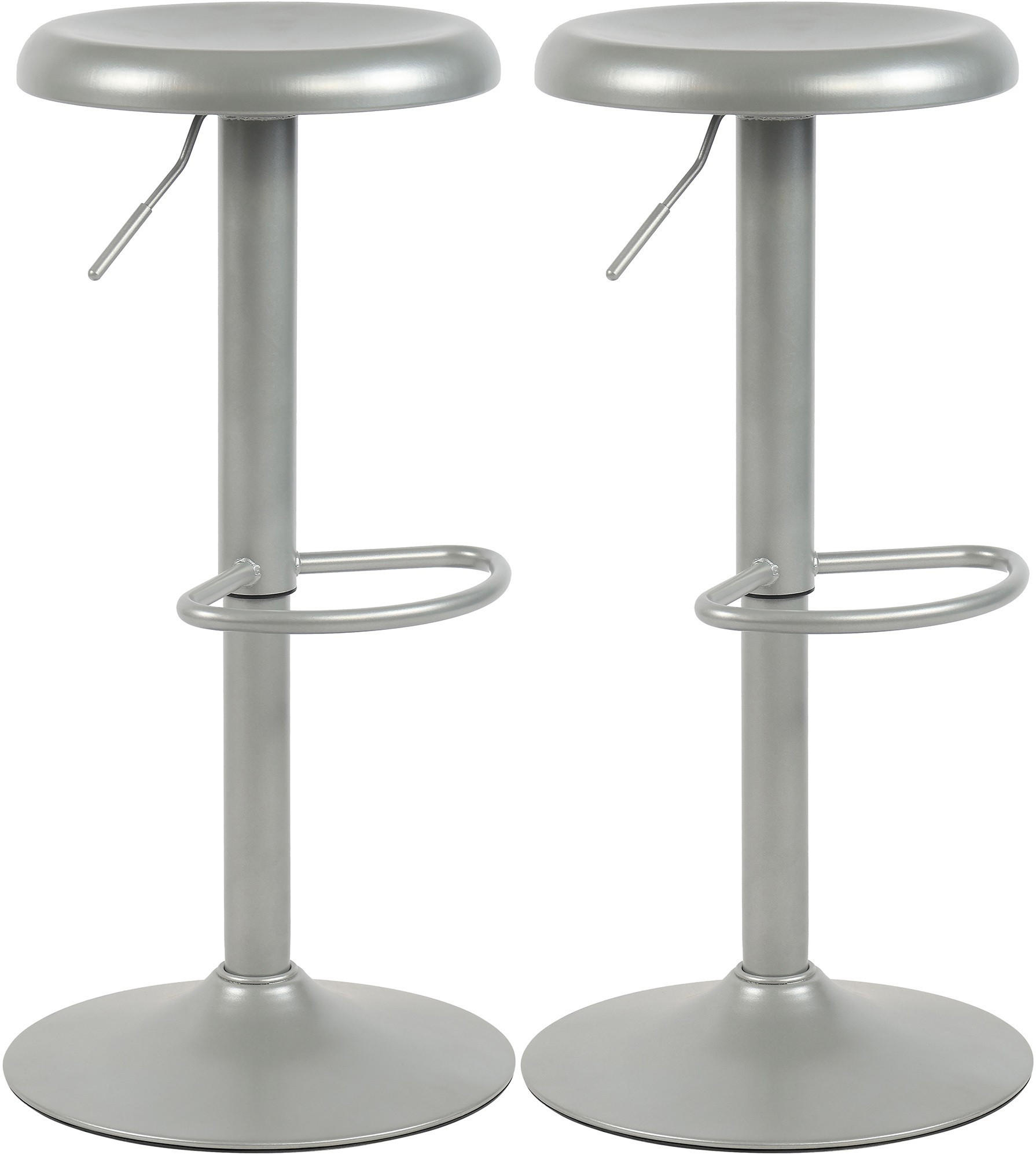 furnicato Barhocker Silber 38.5x58x38.5 cm