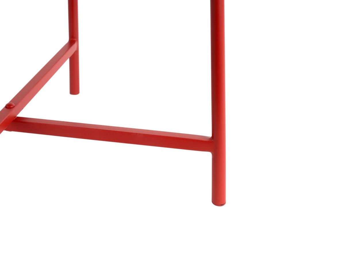 BEISTELLTISCH Meseta Rot 40/40/49 cm - Rot, Metall (40/40/49cm) - Leitmotiv