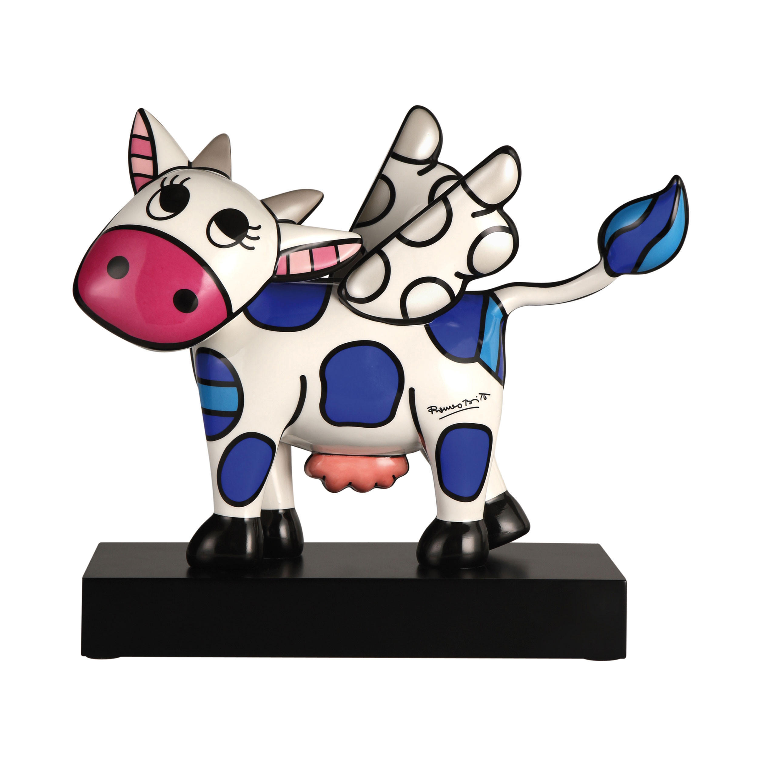 DEKOFIGUR Romero Britto - Flying Cow, Pop Art, Porzellan, Bunt, 31 cm - Multicolor, Keramik (15.5/31/37.2cm) - Goebel