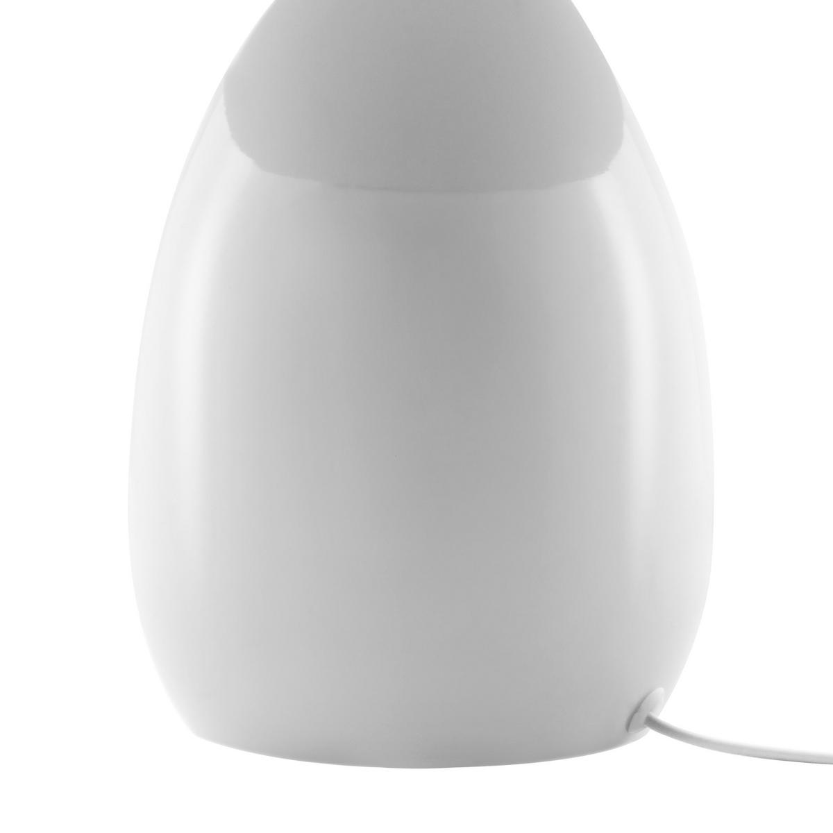 TISCHLAMPE Metall Weiß Sigi - Weiß, Metall (30/30/30cm) - Beliani