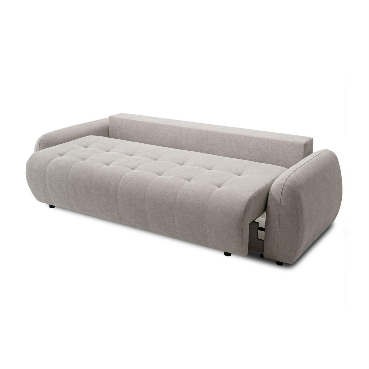 SOFA OMEGA Zweisitzer mit Schlaffunktion, Rosa 27 - Beige, Textil (252/92/105cm) - Lookway