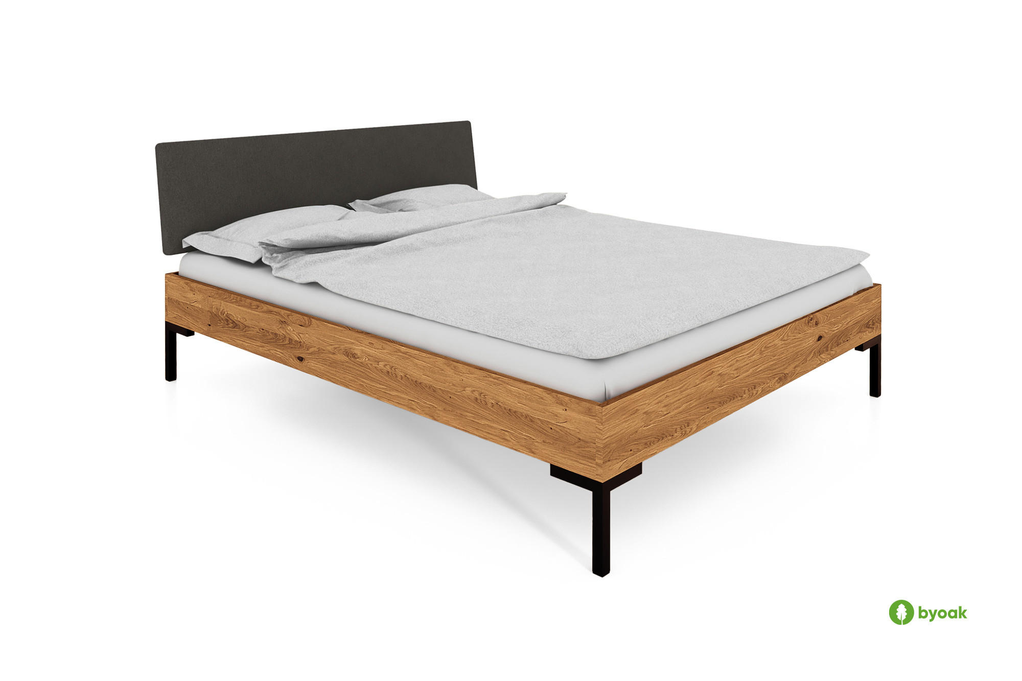 BETT LEON 1 90x190 Wildeiche - Wildeiche, Holz (90/190cm) - byoak