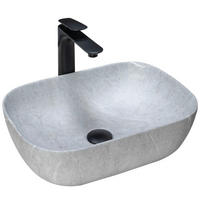 AUFSATZWASCHBECKEN Rea Livia Grey - Grau, Keramik (33.5/13.5/46.5cm) - REA