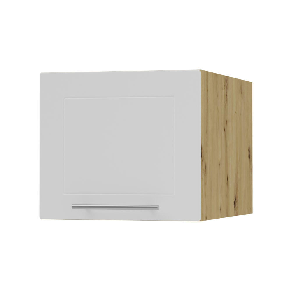 KLAPPHÄNGESCHRANK Kvantum W6B/40 Weiß Matt / Eiche Artisan Matt 40 / 59 / 36cm - Eiche Artisan/Weiß, Holz/Holzwerkstoff (40/36/59cm) - Feldmann-Wohnen